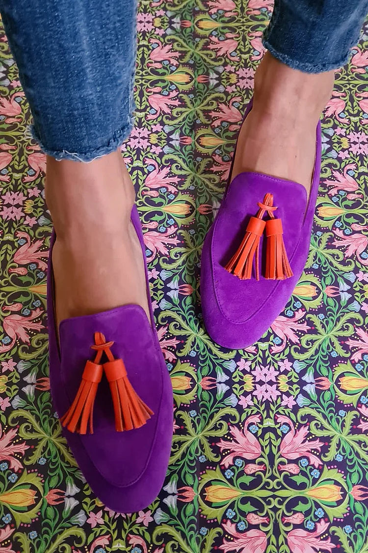 Margaret Robinson | Purple Loafers With Tassels