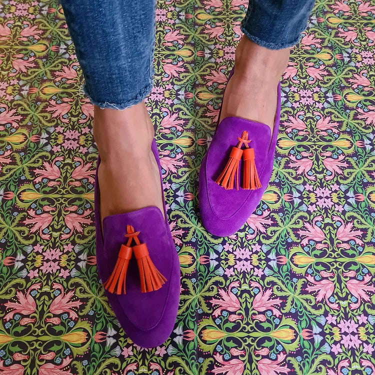 Margaret Robinson | Purple Loafers With Tassels