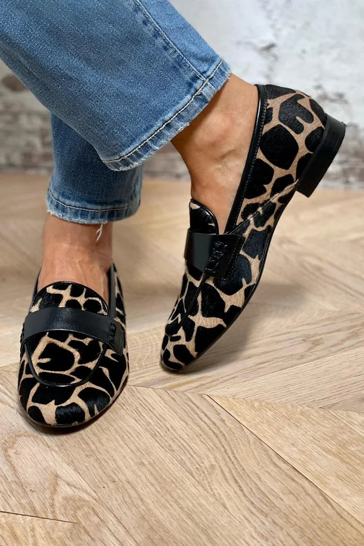 Margaret Robinson | Animal Print Loafer With Detail