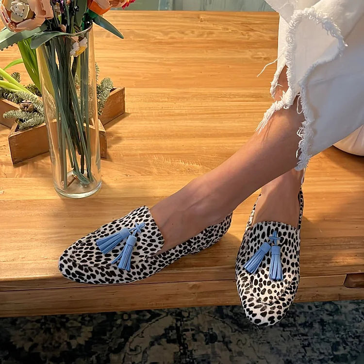 Margaret Robinson | Spotted Loafers With Blue Tassel