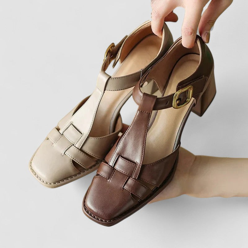 Margaret Robinson | Orthopedic T-Strap Block Heels