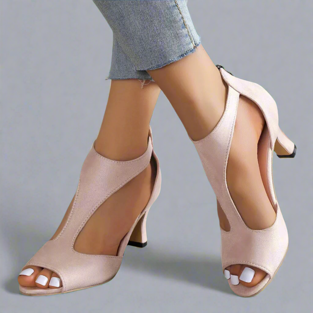 Margaret Robinson | Cutout Peep Toe Heels