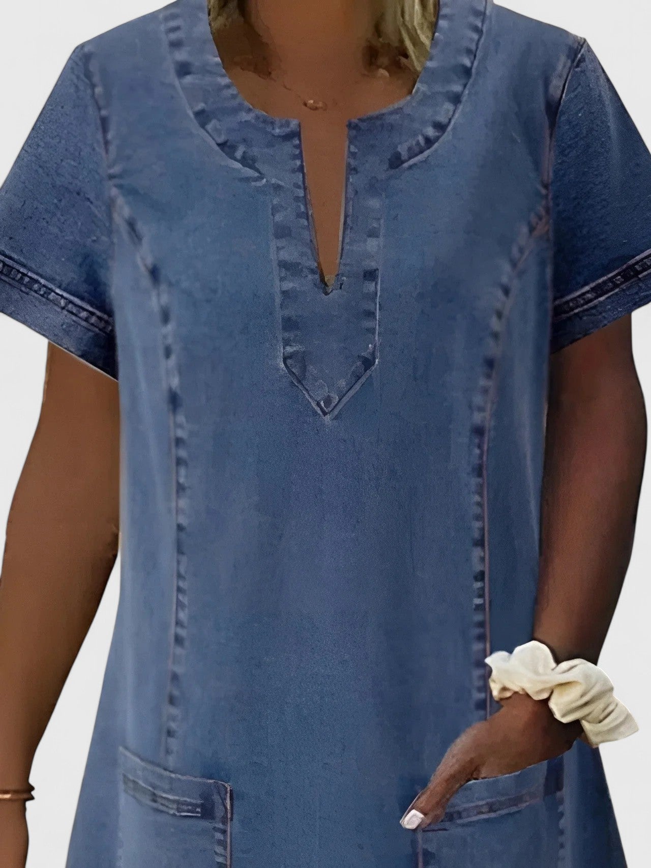 Margaret Robinson | Elegant Denim Dress
