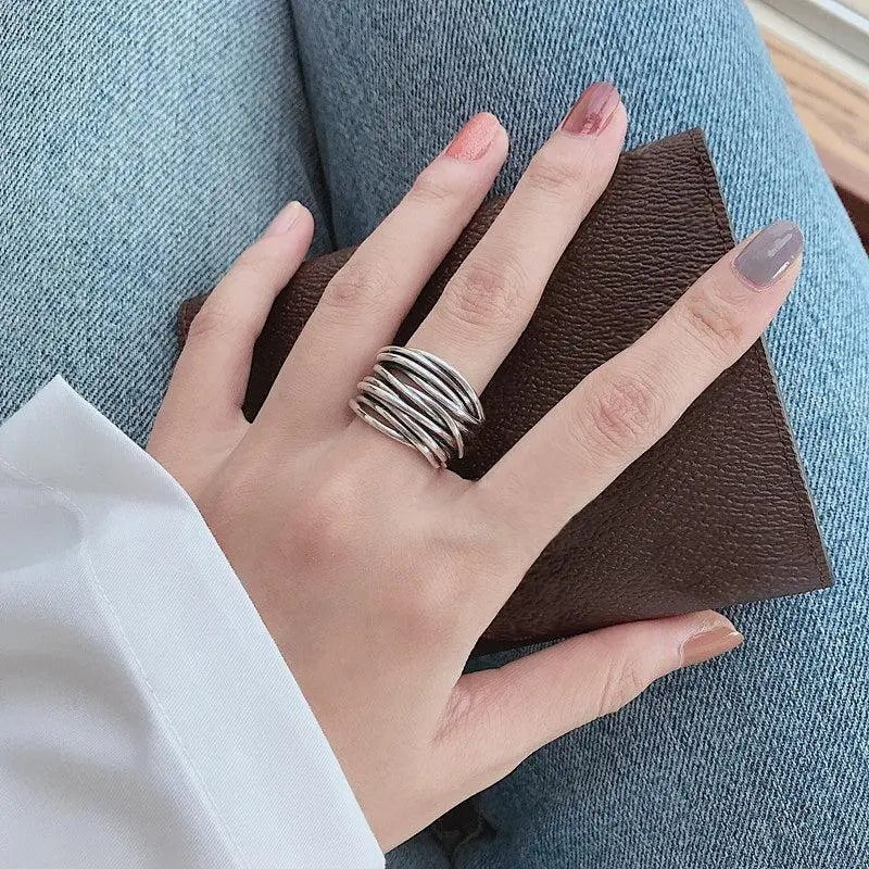 Margaret Robinson | Adjustable Silver Layer Ring