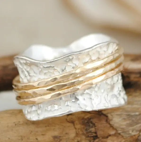 Margaret Robinson | Vintage Spinner Thin Gold And Silver Ring