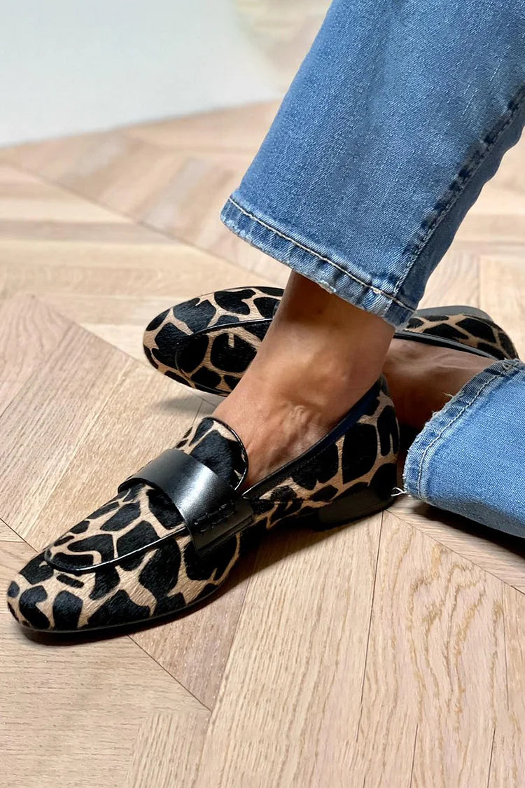 Margaret Robinson | Animal Print Loafer With Detail