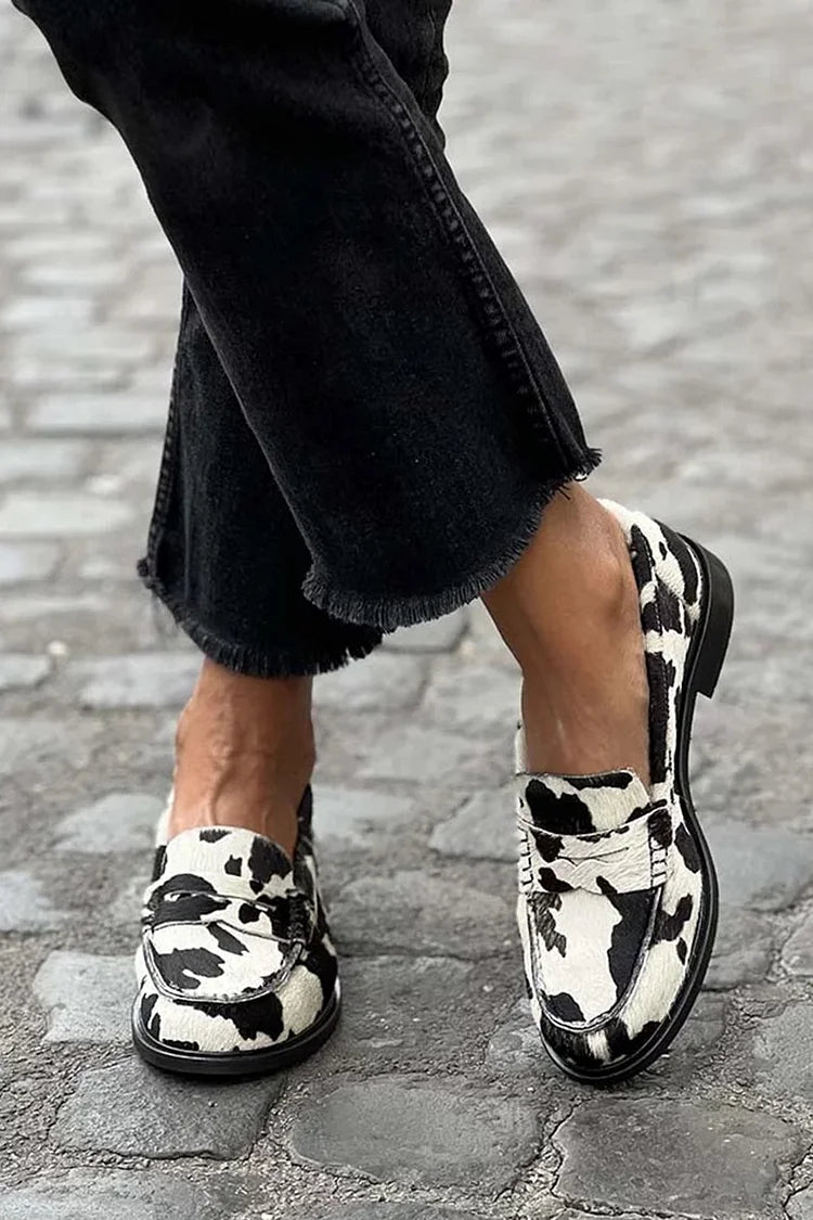 Margaret Robinson | Cow-Print Loafers
