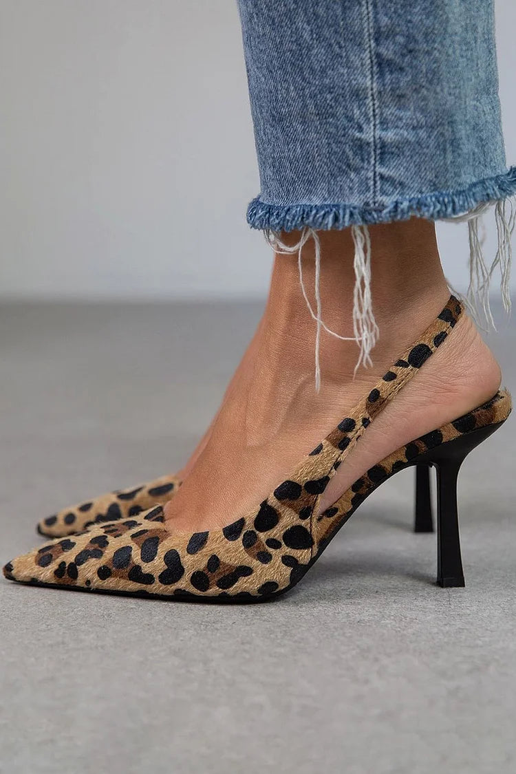 Margaret Robinson | Leopard Slingback Heels