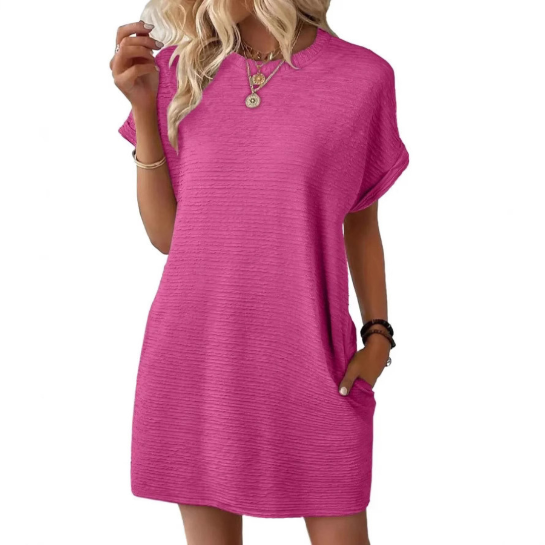 Margaret Robinson | Casual Minimalist Round Neck Summer Dress
