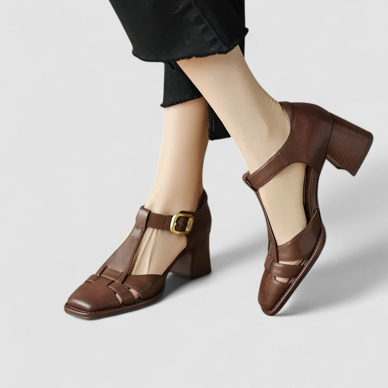 Margaret Robinson | Orthopedic T-Strap Block Heels