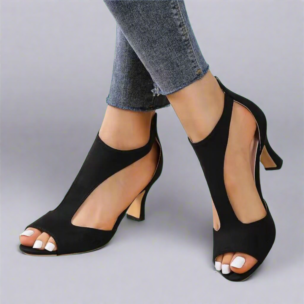 Margaret Robinson | Cutout Peep Toe Heels