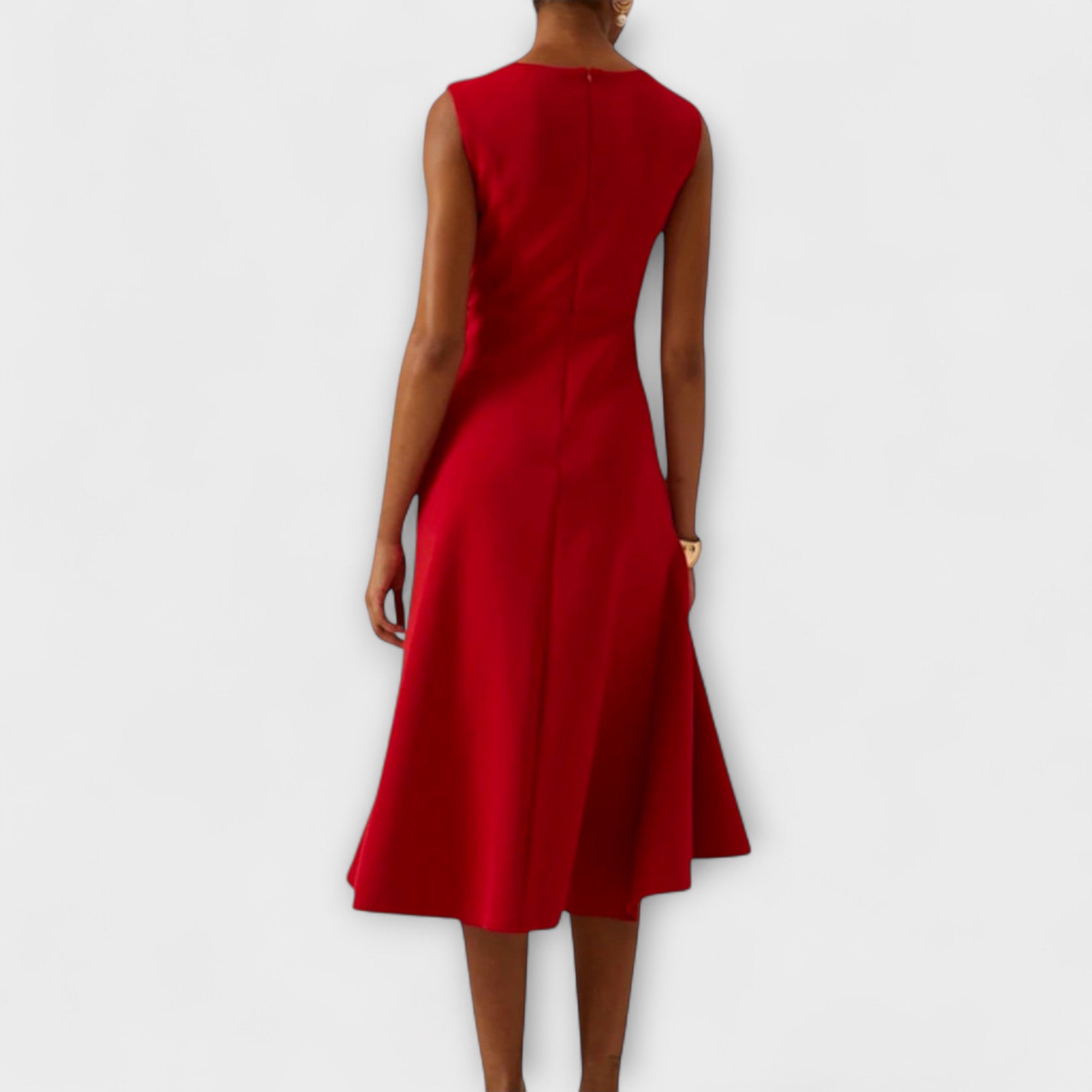 Margaret Robinson | Asymmetrical Draped Midi Dress