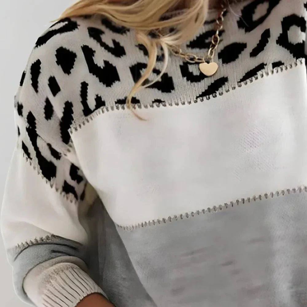 Margaret Robinson | Leopard Accent Knit Sweater