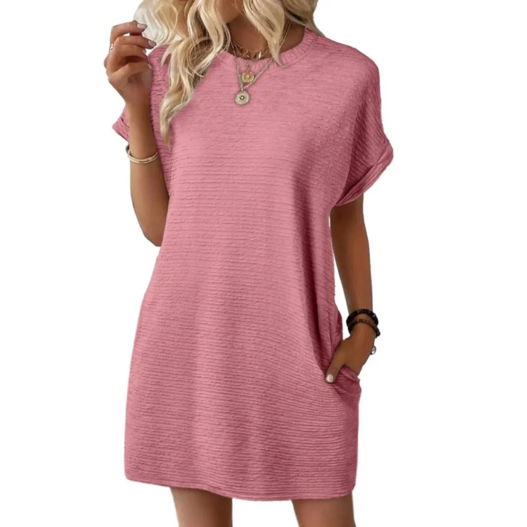 Margaret Robinson | Casual Minimalist Round Neck Summer Dress