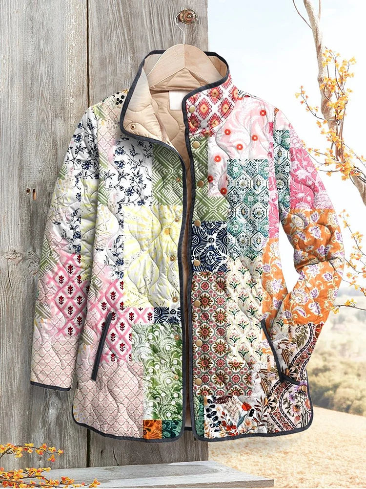 Margaret Robinson | Casual Quilted Jacket, Floral Print