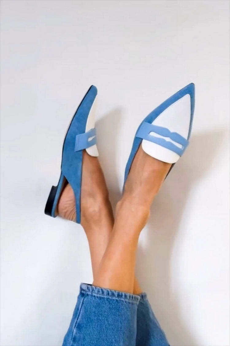 Margaret Robinson | Blue Slingback Loafers