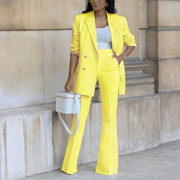 Women's Matching Set | Tailored Blazer Straight Leg Trousers