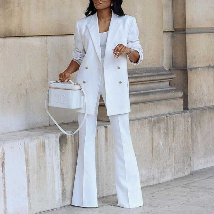 Women's Matching Set | Tailored Blazer Straight Leg Trousers