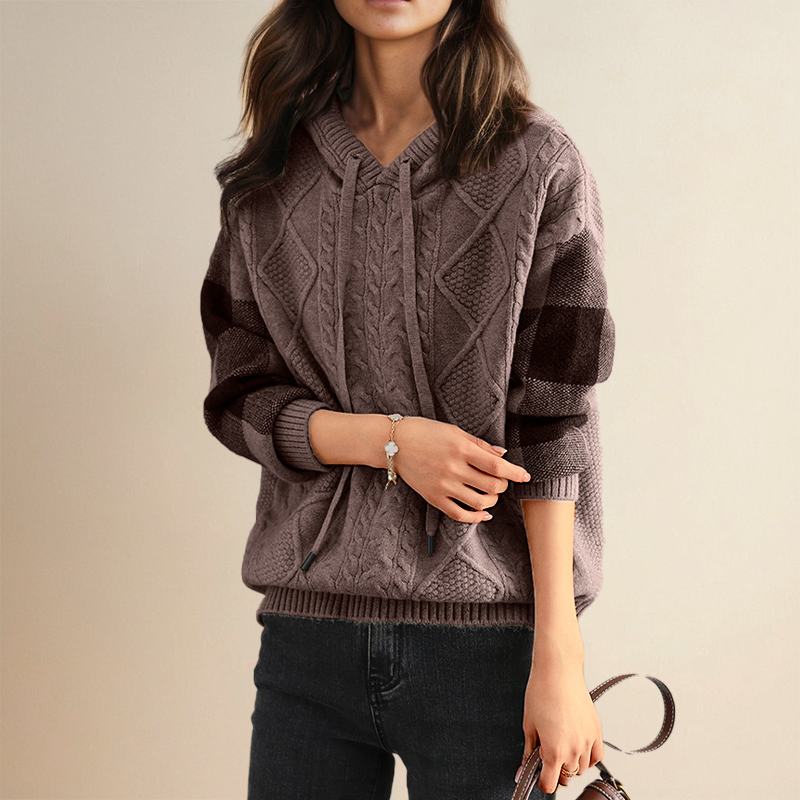 Margaret Robinson | Cable Knit Hoodie Sweater