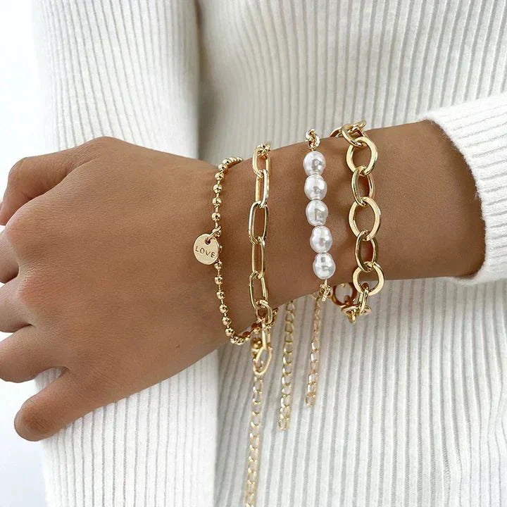 Margaret Robinson | Gold Pearl Bracelet Packs