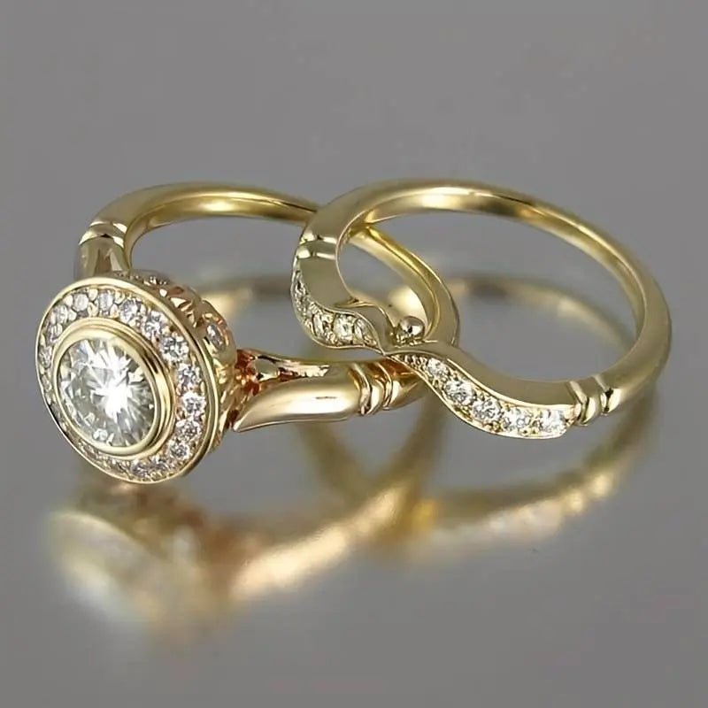 Margaret Robinson | Vintage Gold And Zirconia Ring Pack